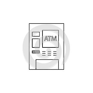 ATM icon. Element of banking icon for mobile concept and web apps. Thin line icon for website design and development, app develop