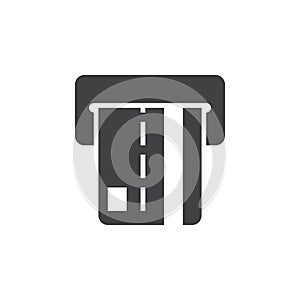 Atm icon vector, solid logo, pictogram isolated on white, pixel