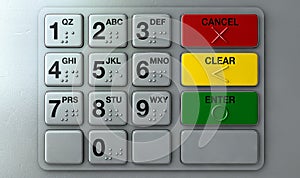 ATM Keypad Closeup