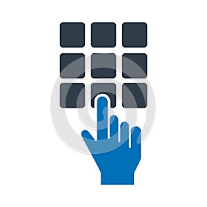 atm keypad Isolated Vector icon which can easily modify or edit
