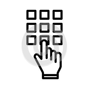 atm keypad Isolated Vector icon which can easily modify or edit