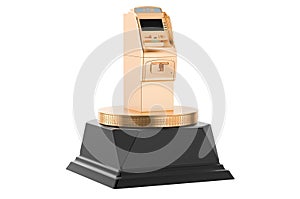 ATM machine award concept. 3D rendering