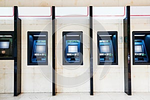 ATM machine in bank