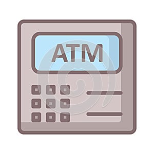 Atm machine   fill inside vector icon which can easily modify or edit