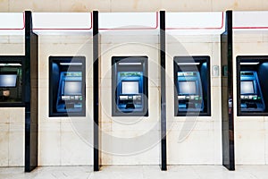 ATM machine in bank