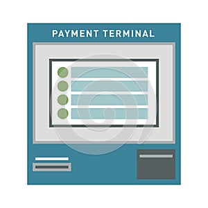 ATM payment terminal vector illustration.