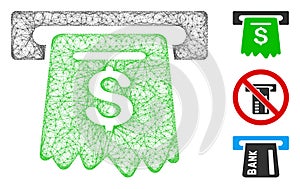 ATM Polygonal Web Vector Mesh Illustration