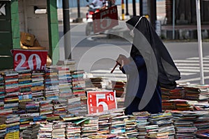 The atmosphere on a book  fair in Blitar, East Java, Indonesia