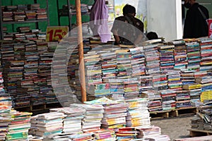The atmosphere on a book  fair in Blitar, East Java, Indonesia