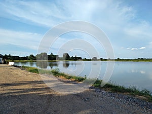 The atmosphere of lake on brightday.