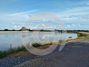 The atmosphere of lake on brightday.