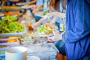 The atmosphere of party