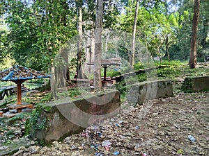 the atmosphere of recreational tourist areas on the island of Muna. Indonesia