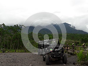 the atmosphere of the rides around the Mount Merapi area, Special Region of Yogyakarta & x28;D.I.Y& x29;