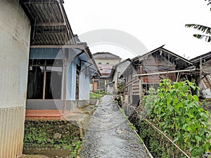 the atmosphere of the village when it rains is calm and peaceful