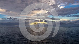 Atmospheric clouds over the sea in australia, dive trip