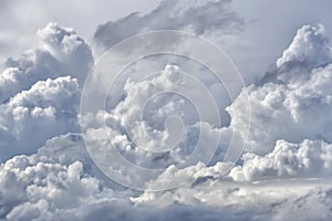 Atmospheric cloudy sky. Fluffy clouds, great light