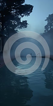 Atmospheric Horror-inspired Pool Scene In Uhd