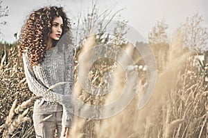 Atmospheric portrait of beautiful young lady