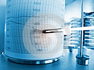 Atmospheric pressure graph, barograph