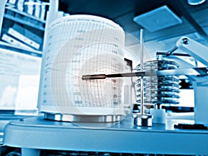 Atmospheric pressure graph, barograph