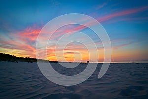 atmospheric sky on the beach of Swinoujscie