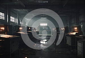 Atmospheric Stock Photo of an Abandoned Factory.