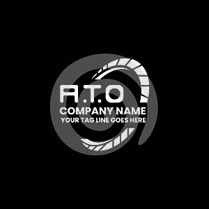 ATO letter logo creative design with vector graphic,
