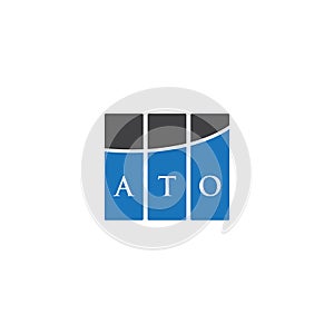 ATO letter logo design on black background. ATO creative initials letter logo concept. ATO letter design photo