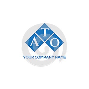 ATO letter logo design on white background. ATO creative initials letter logo concept. ATO letter design photo