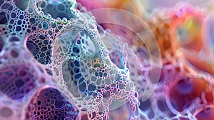 Atom abstrac background, Molecular science background image and atomic model