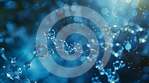 Atom abstrac background, Molecular science background image and atomic model