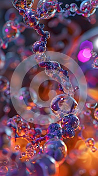 Atom abstrac background, Molecular science background image and atomic model