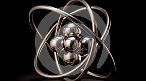 Atom close up background wallpaper for PowerPoint and presentations ai generated