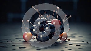 Atom close up background wallpaper for PowerPoint and presentations ai generated