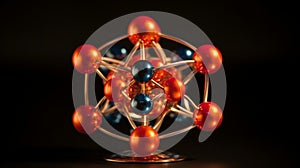 Atom close up background wallpaper for PowerPoint and presentations ai generated