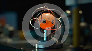 Atom close up background wallpaper for PowerPoint and presentations ai generated