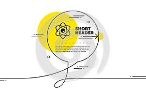 Atom core simple icon. Nuclear power sign. Vector