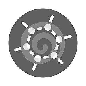 Atom, Dan, gene, grapheme icon. Gray vector design