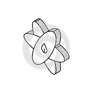 atom ecosystem isometric icon vector illustration