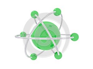 Atom and electrons photo