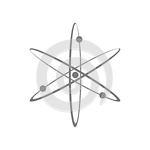 Atom electrons icon isolated on white background