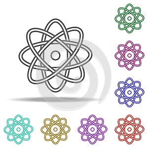 atom energy outline icon. Elements of Ecology in multi color style icons. Simple icon for websites, web design, mobile app, info