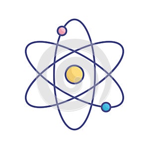 Atom  Flat inside vector icon which can easily modify or edit