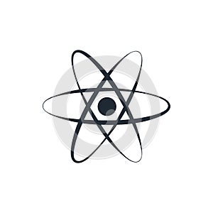 Atom icon nuclear power symbol