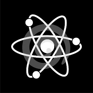 Atom icon on dark background