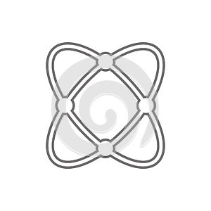 Atom icon. Element of cyber security for mobile concept and web apps icon. Thin line icon for website design and development, app