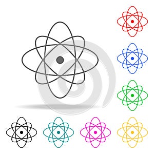 atom icon. Elements in multi colored icons for mobile concept and web apps. Icons for website design and development, app developm