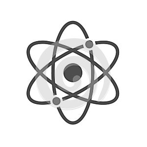 Atom icon isolated on white background from science collection.