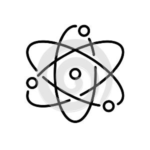 Atom icon isolated on white background from science collection.